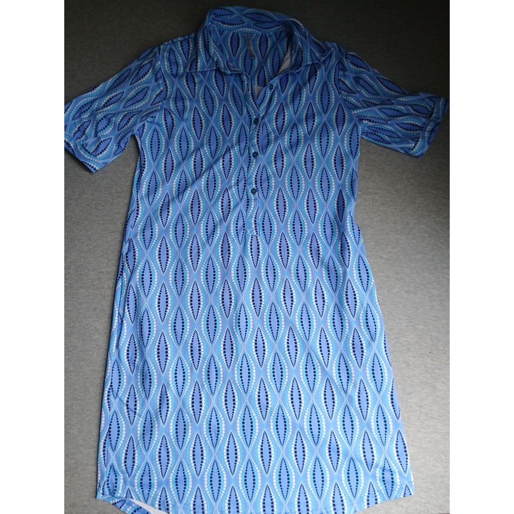 Lulu B Dress XS Shirt Wicking Stretch UPF Resort Tunic Beach Cruise Pockets